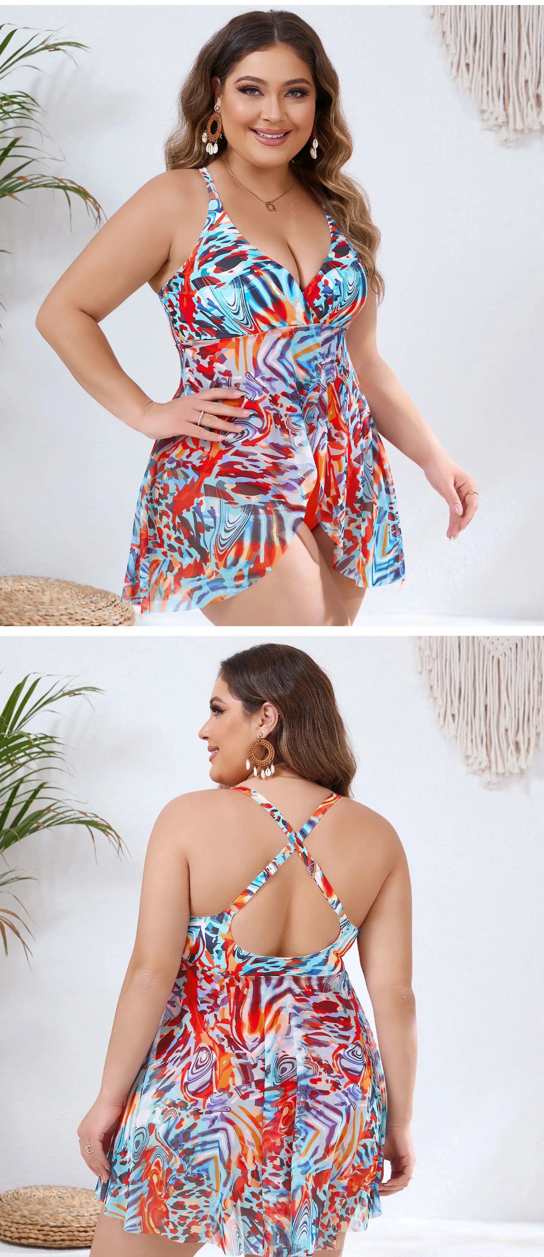 Swim Dress with Slit