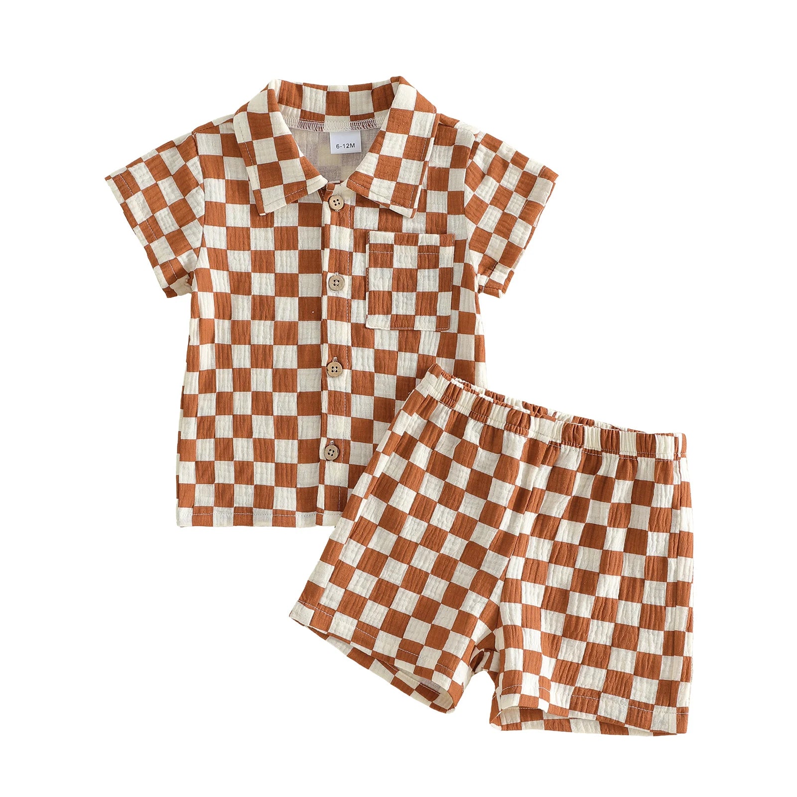 Checkered Collared Set