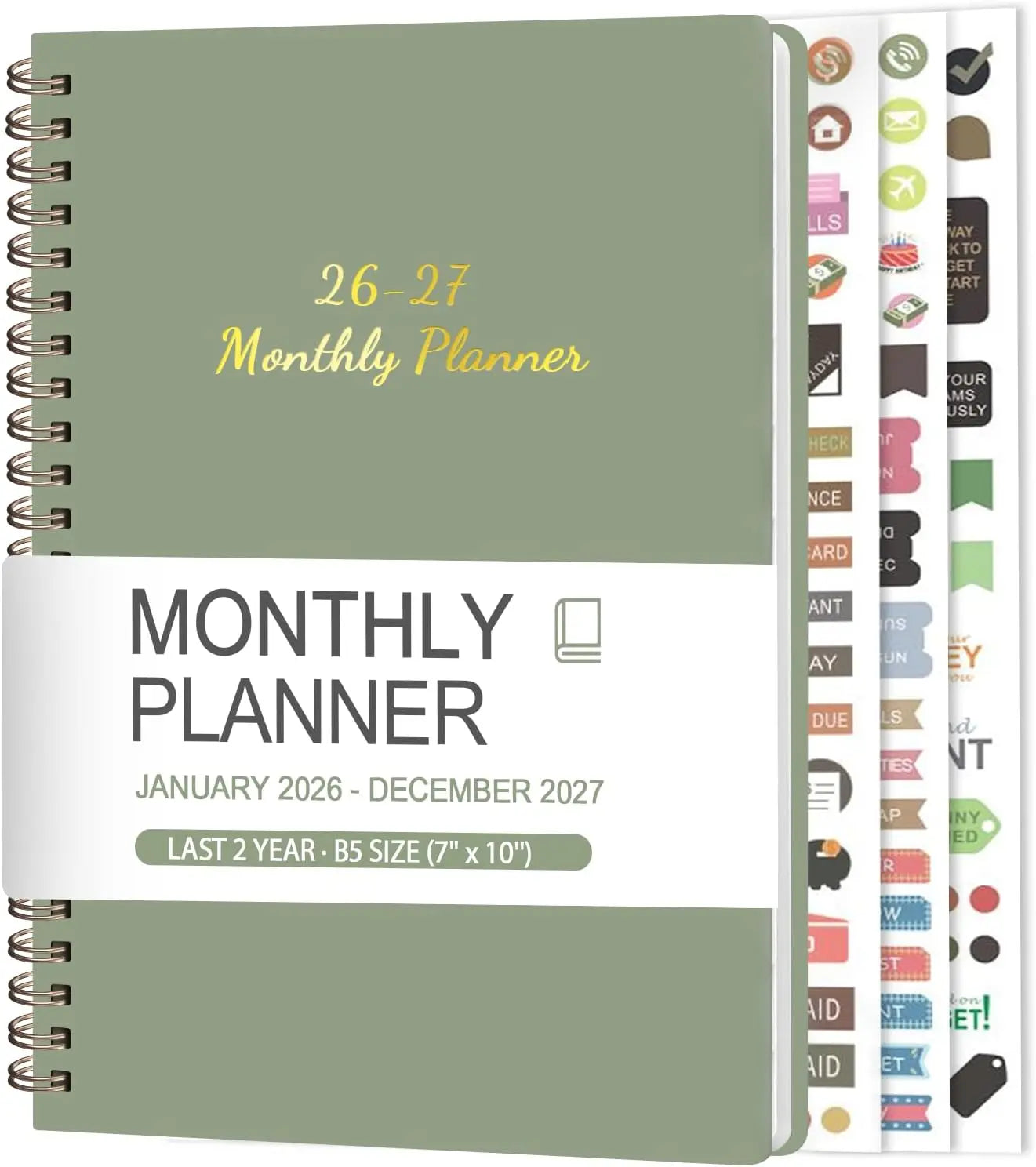 Jan 2026-Dec 2027 Monthly Planner(7×10)