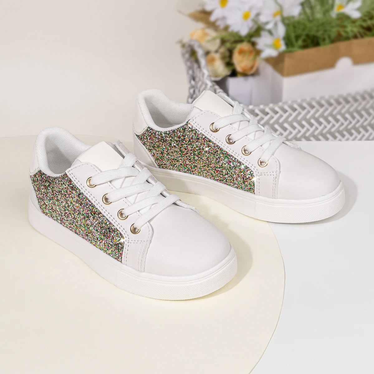 Girls Glitter Sneakers