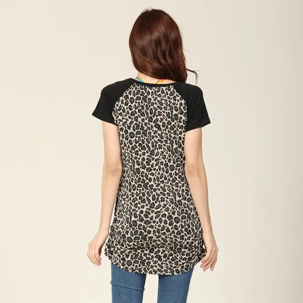 Leopard Maternity Top