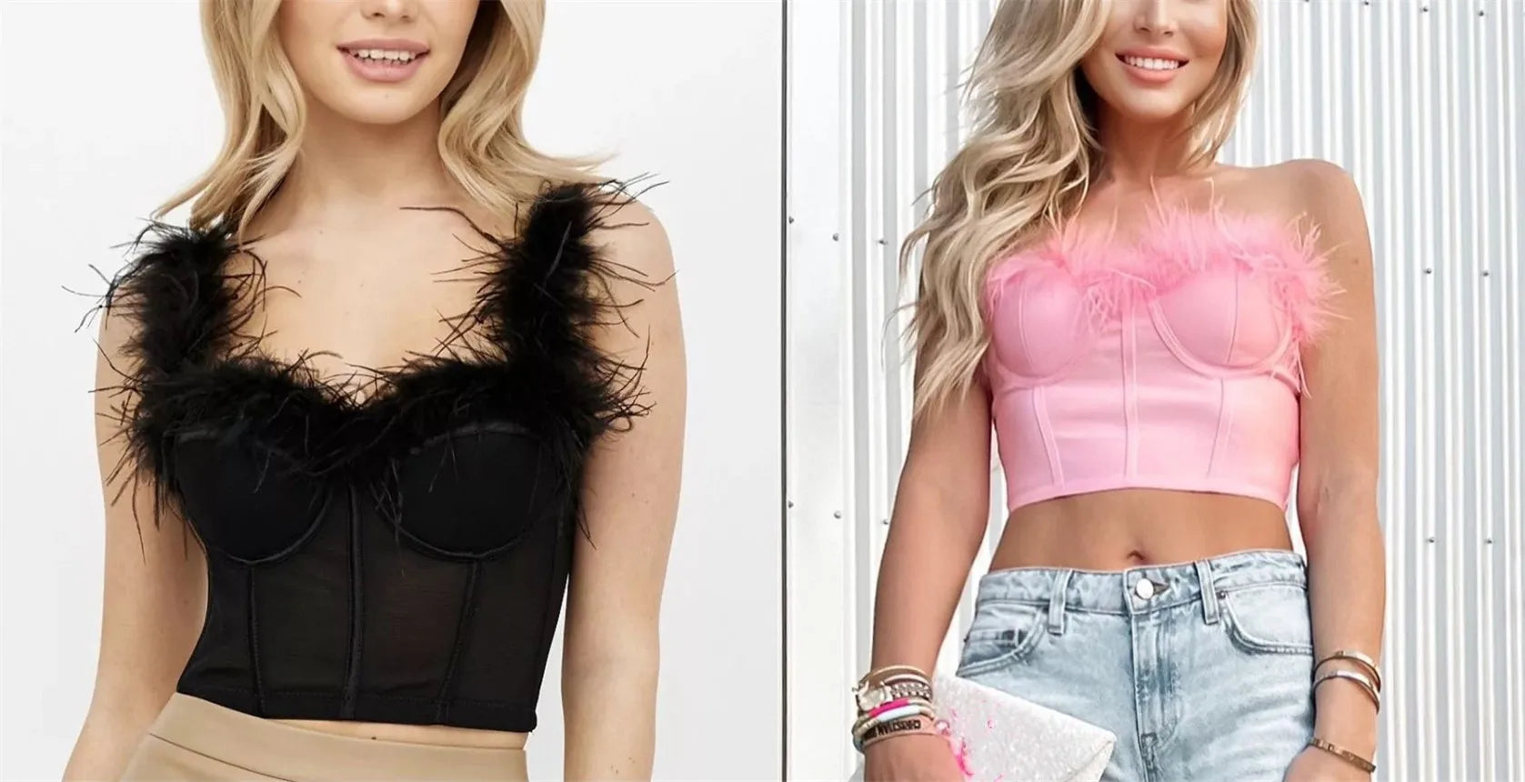 Feathered Bustier