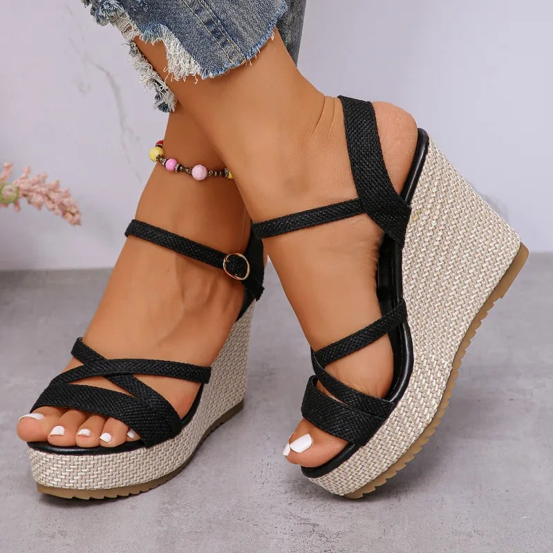 Strappy Wedge Sandals
