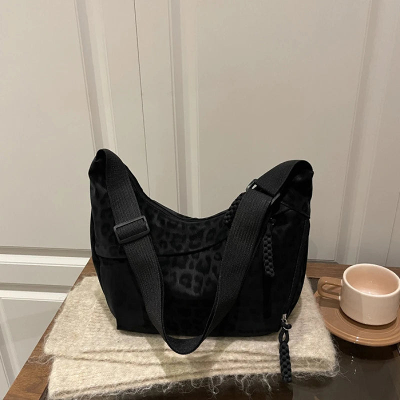 Leopard Soft Leather Handbag