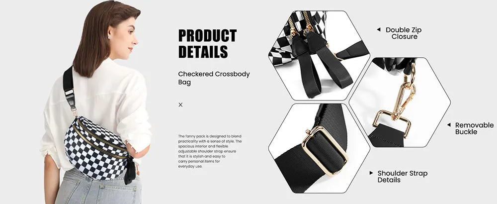 Checkered Crossbody Bag