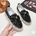 Sparkly Loafers with Glitter Bow