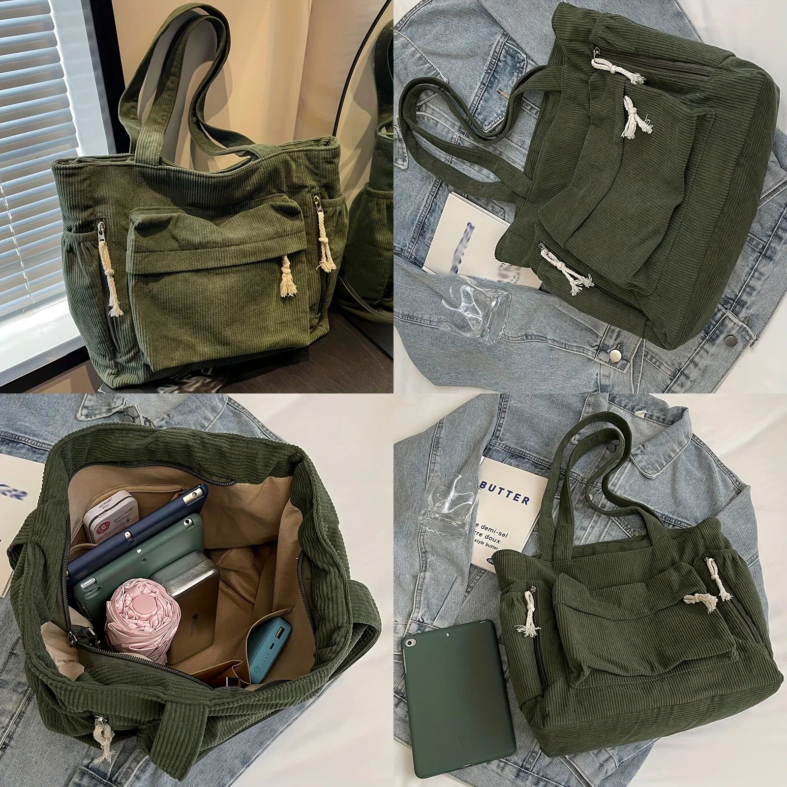 Corduroy Shoulder Bag