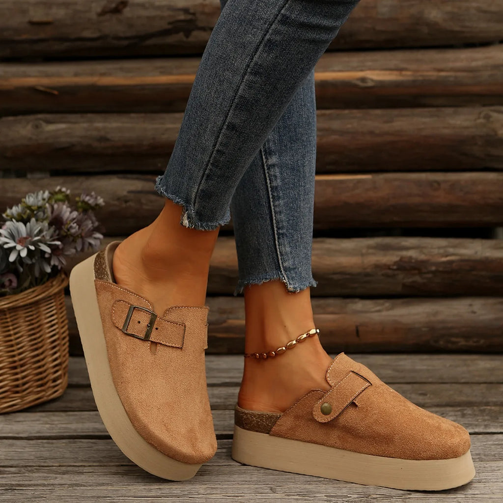 Platform Clogs with Buckle