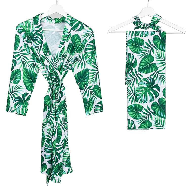 Maternity Robe & Matching Swaddle Set