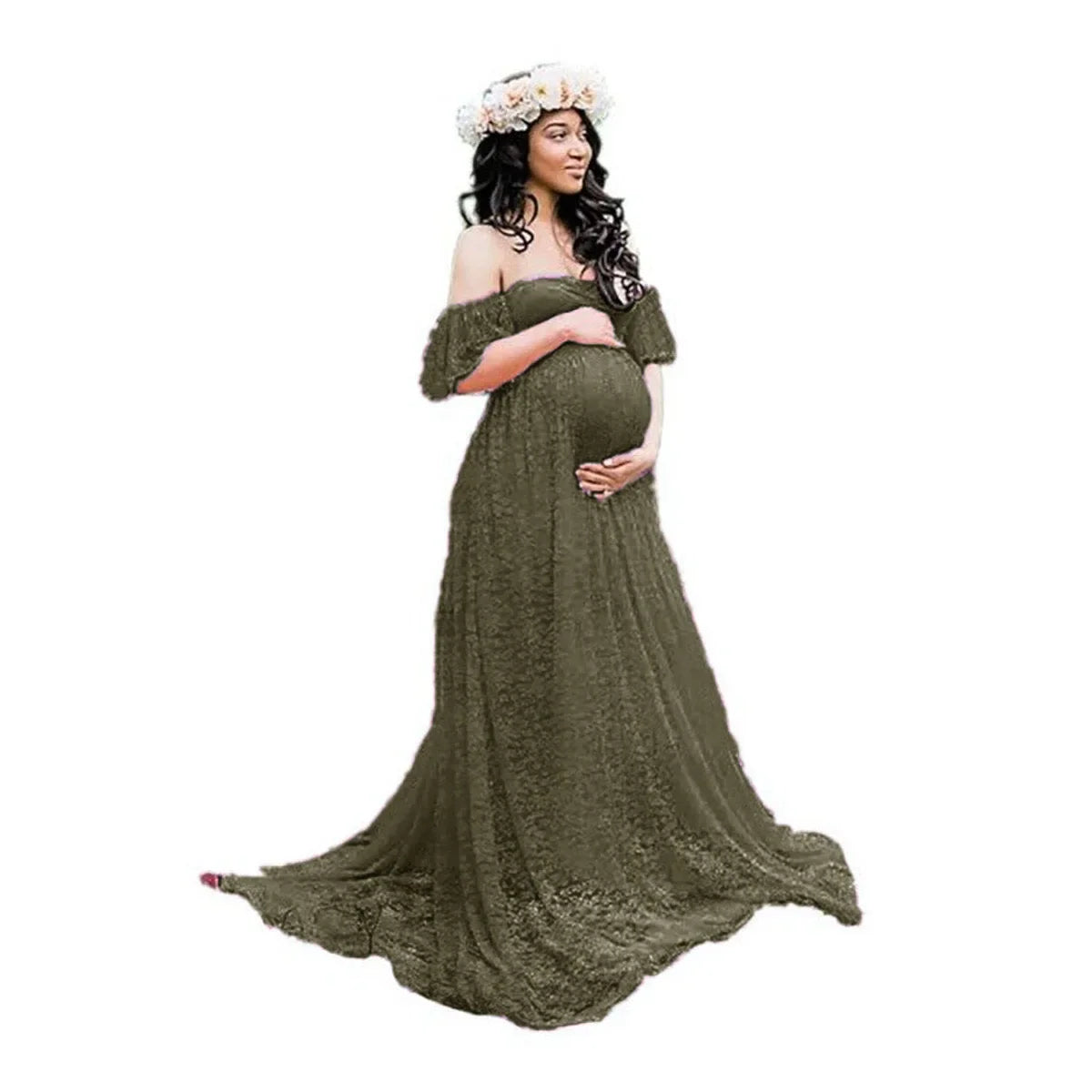 Lace Maternity Gown