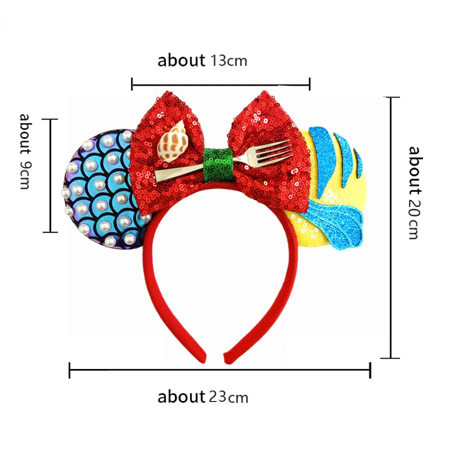 Sequined Character Mouse Ears Headband