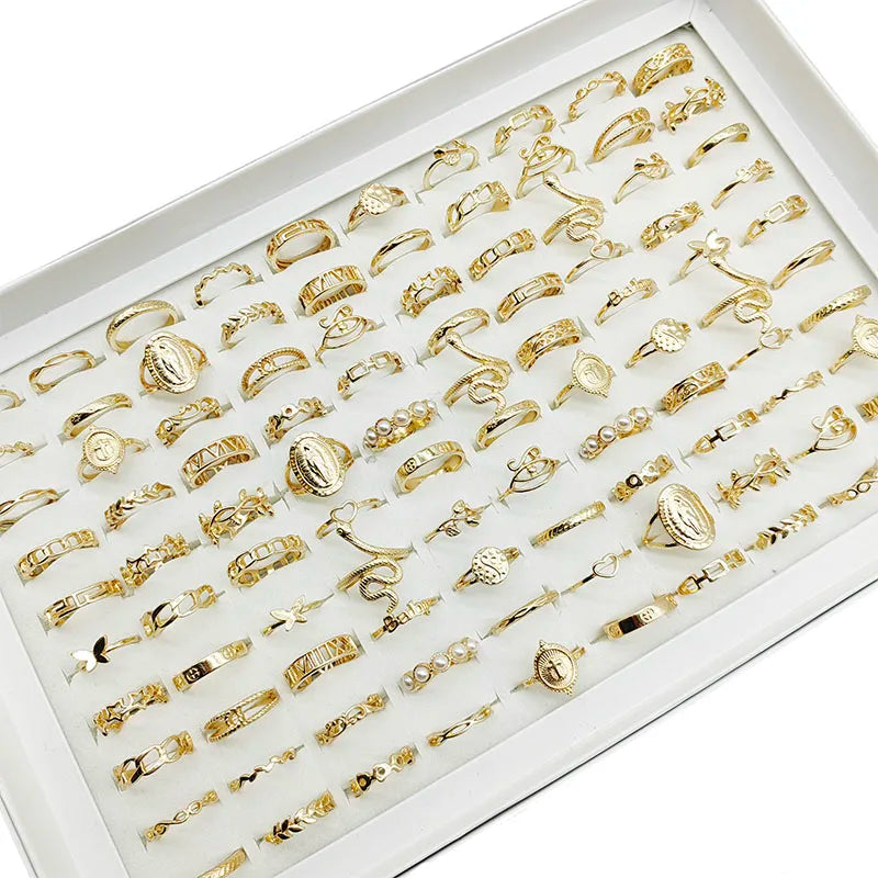 Gold Metal Ring Set(30Pcs)