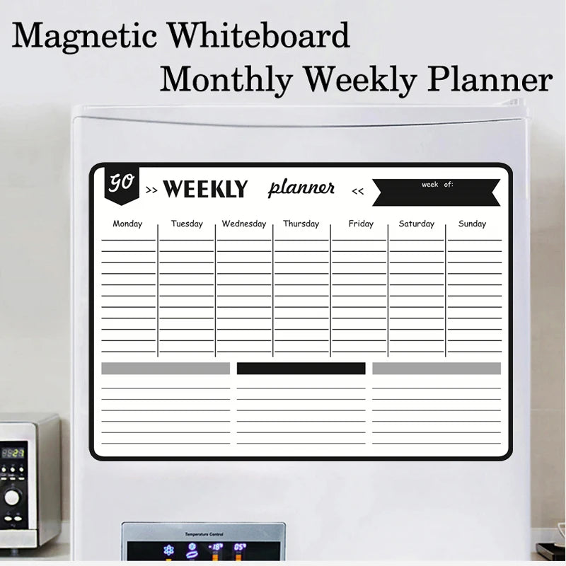 Magnetic Monthly Planner- With 8 Pens and 1 eraser