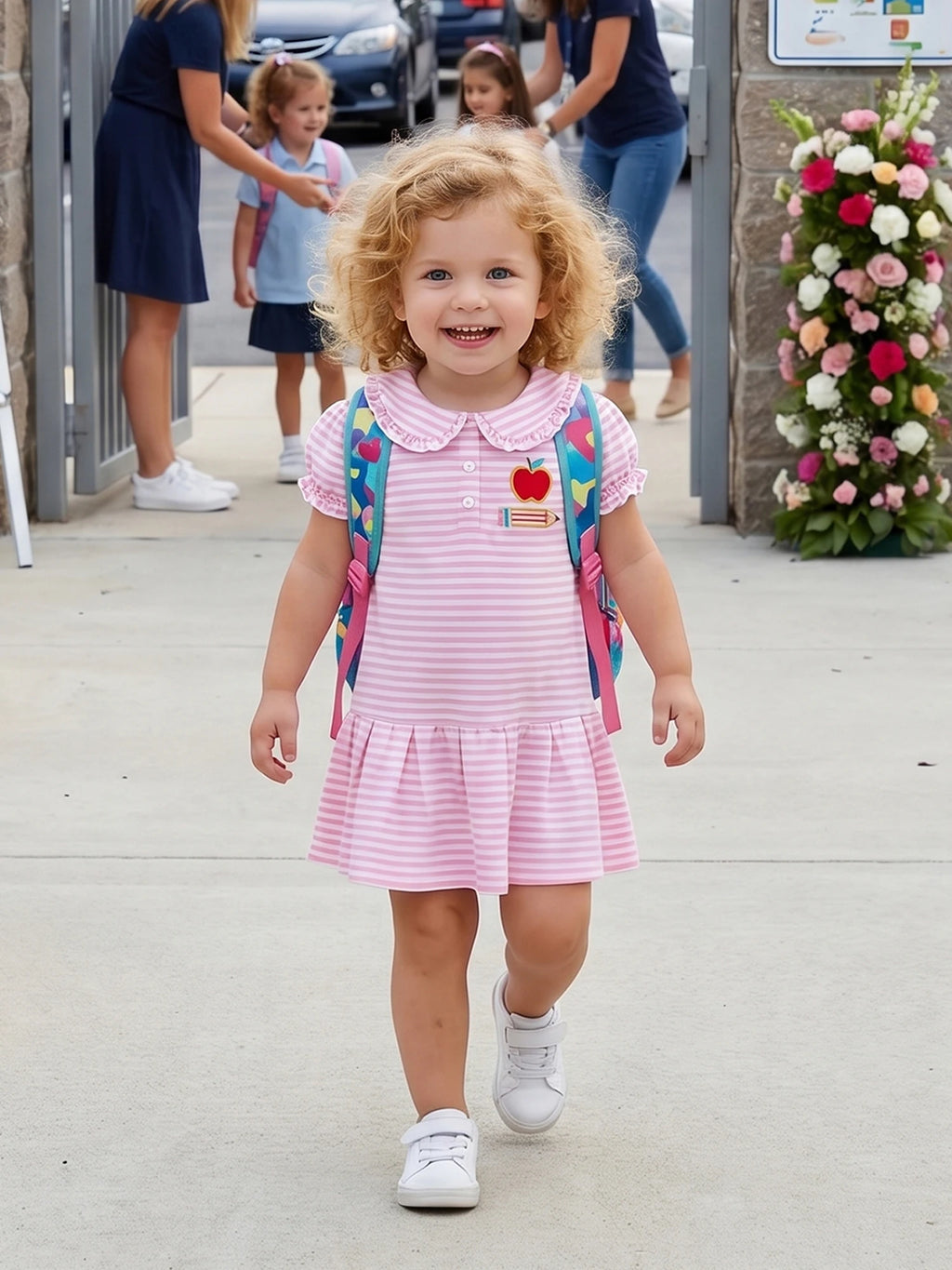 Pleated Apple Dress