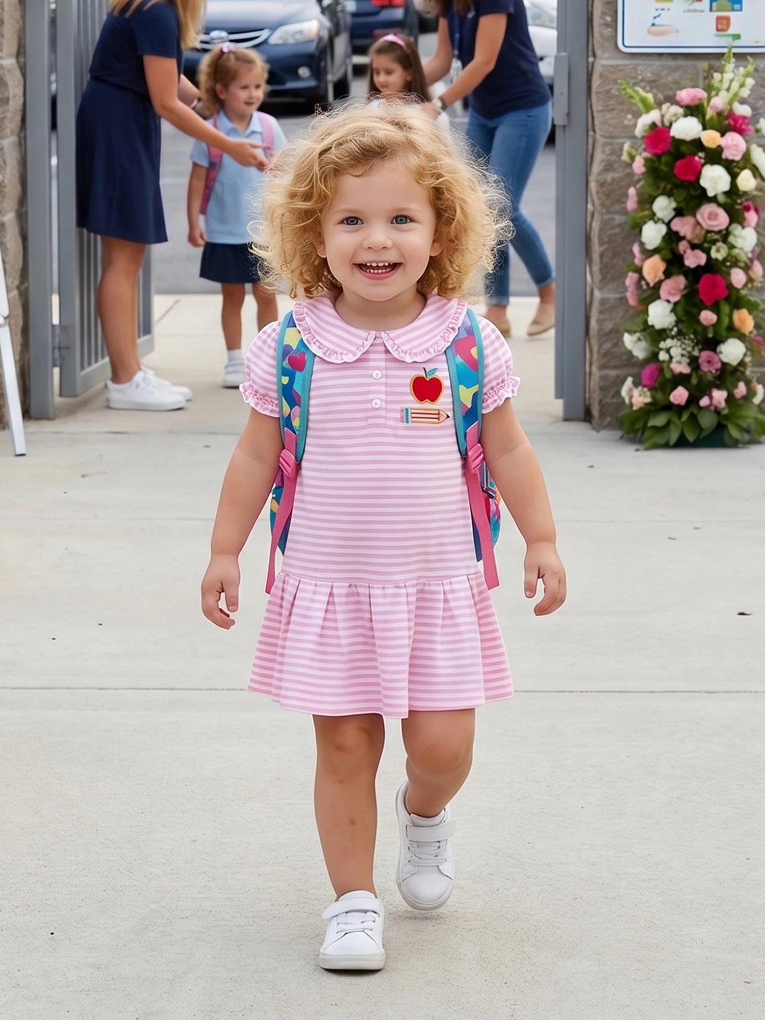 Pleated Apple Dress
