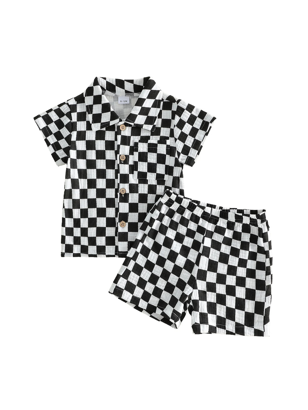 Checkered Collared Set