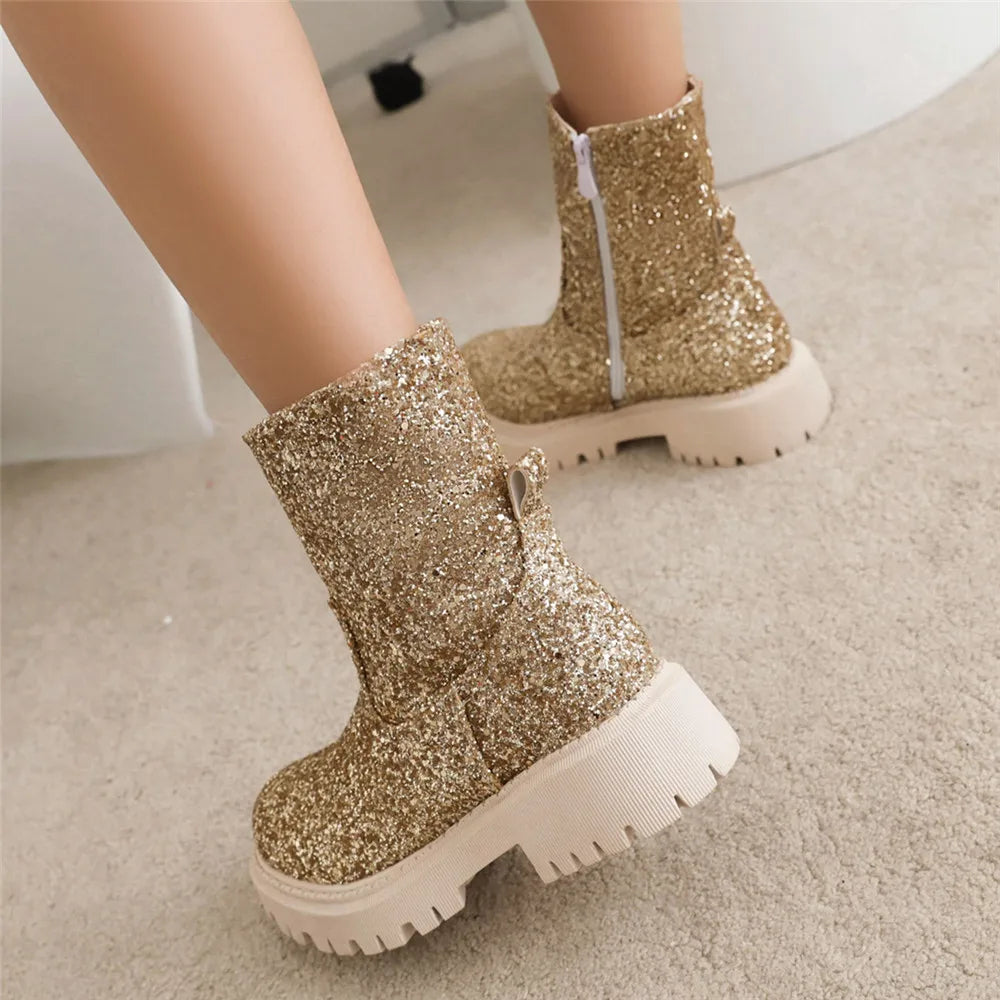 Chelsea Glitter Booties