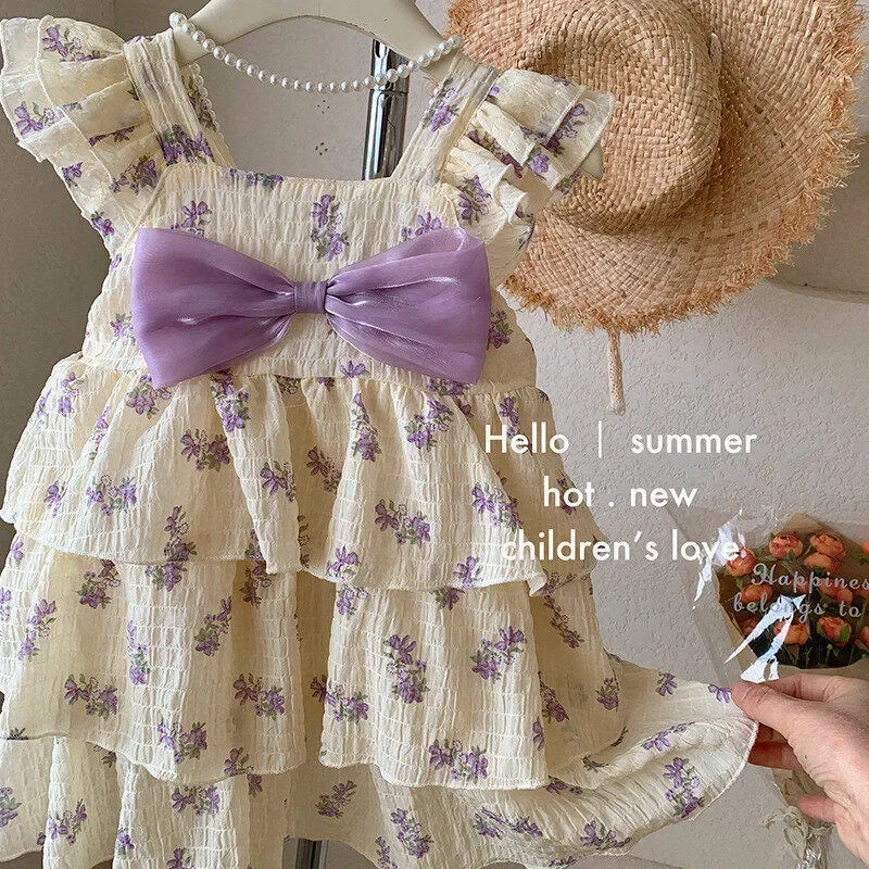 Little Girls Dress With Bow