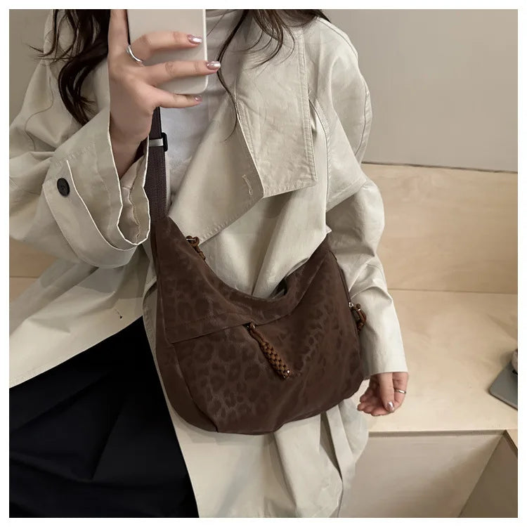 Leopard Soft Leather Handbag