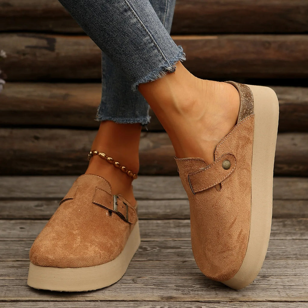 Platform Clogs with Buckle