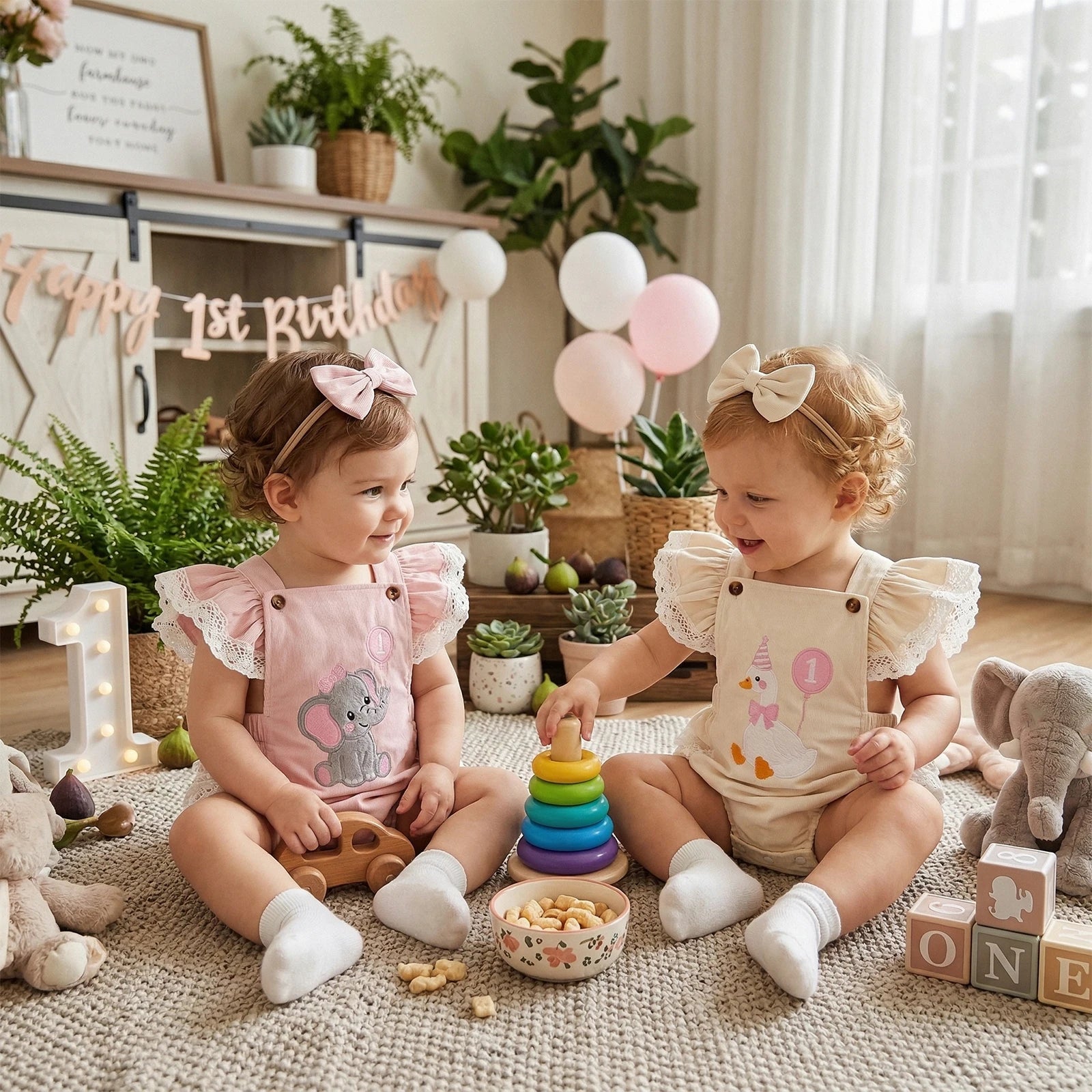 Birthday Romper&Headband