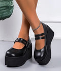 Platform Wedge Mary Janes