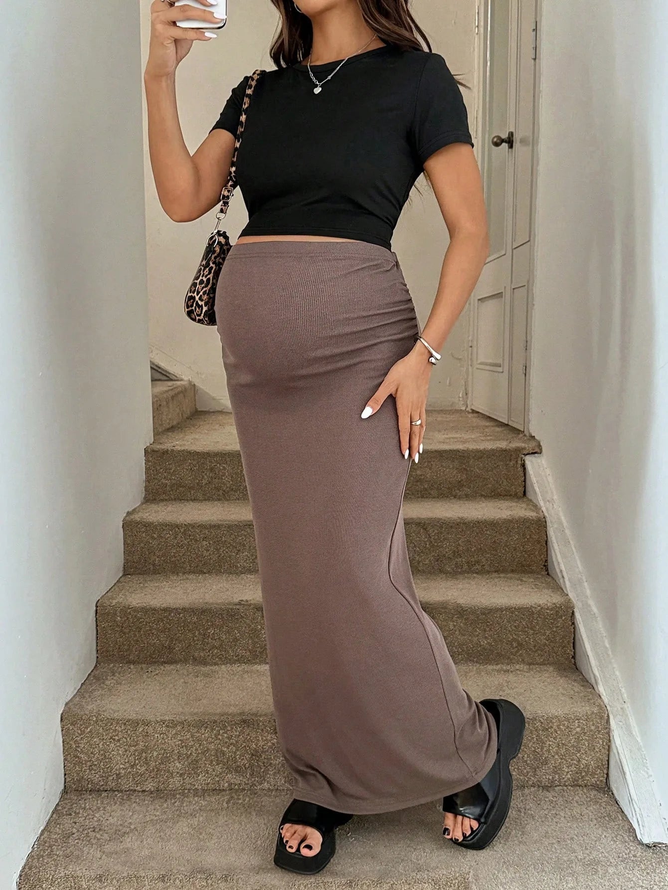 Long Maternity Skirt