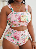 Floral Bikini High Waist Bottoms Set