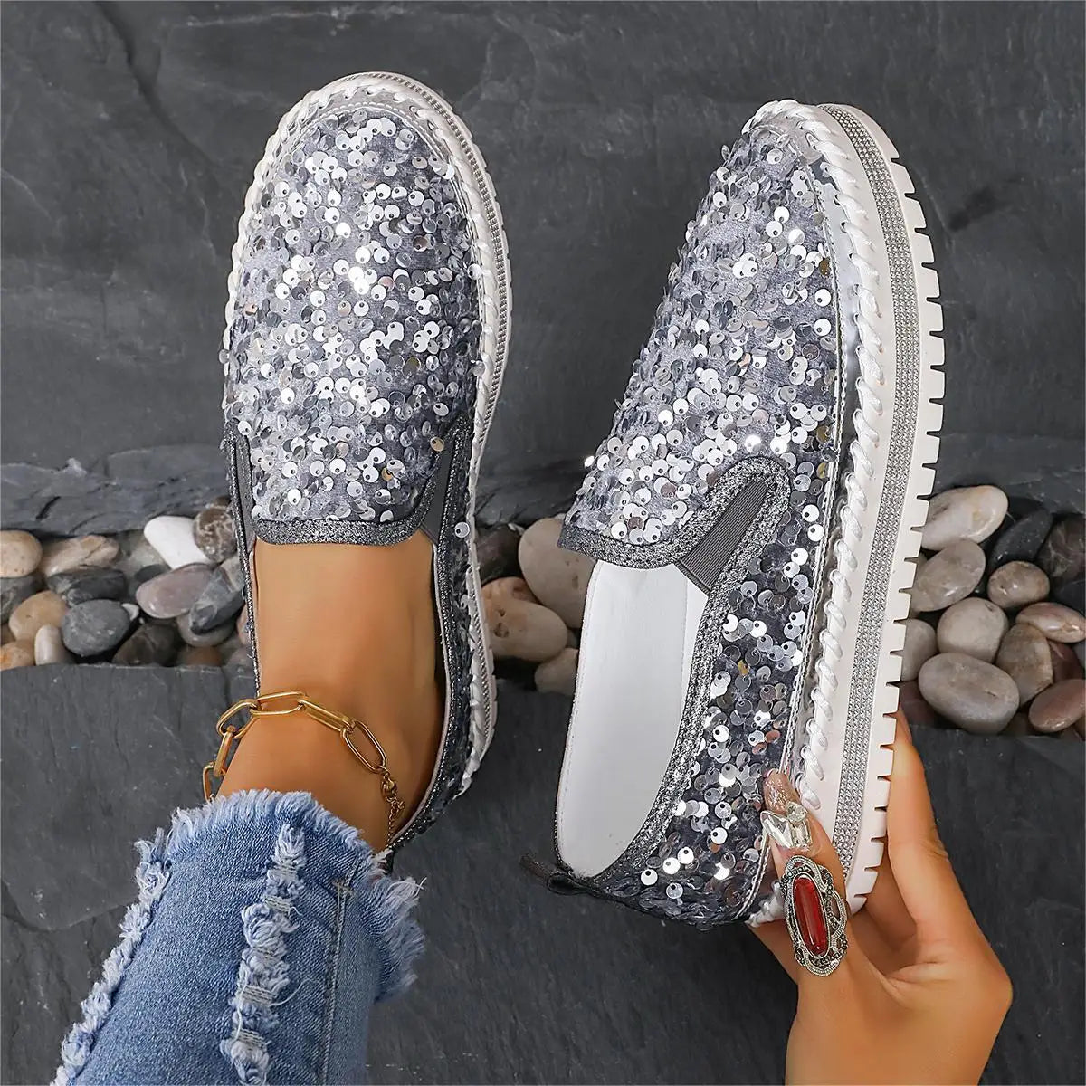 Sparkly Loafers