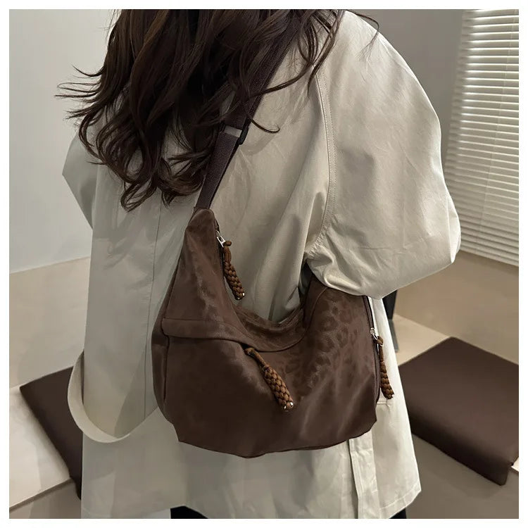 Leopard Soft Leather Handbag