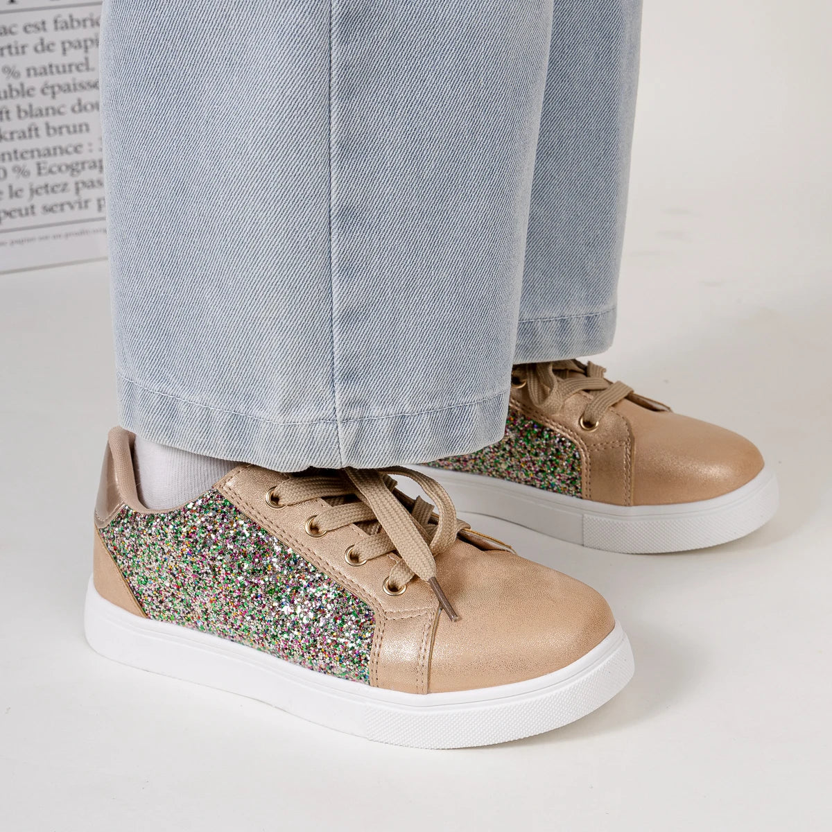 Girls Glitter Sneakers
