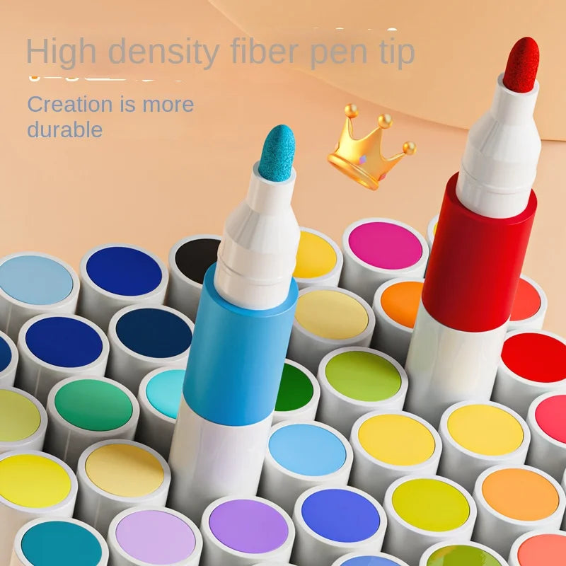 Markers Paper-friendly No Peeling Water-based 80/24 Colors Fine Tips Coloring Markers for Adult Coloring Books for Kids Adults