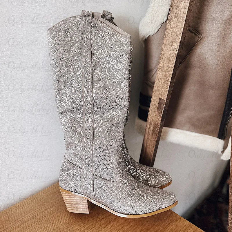 Sparkly Rhinestone Boots