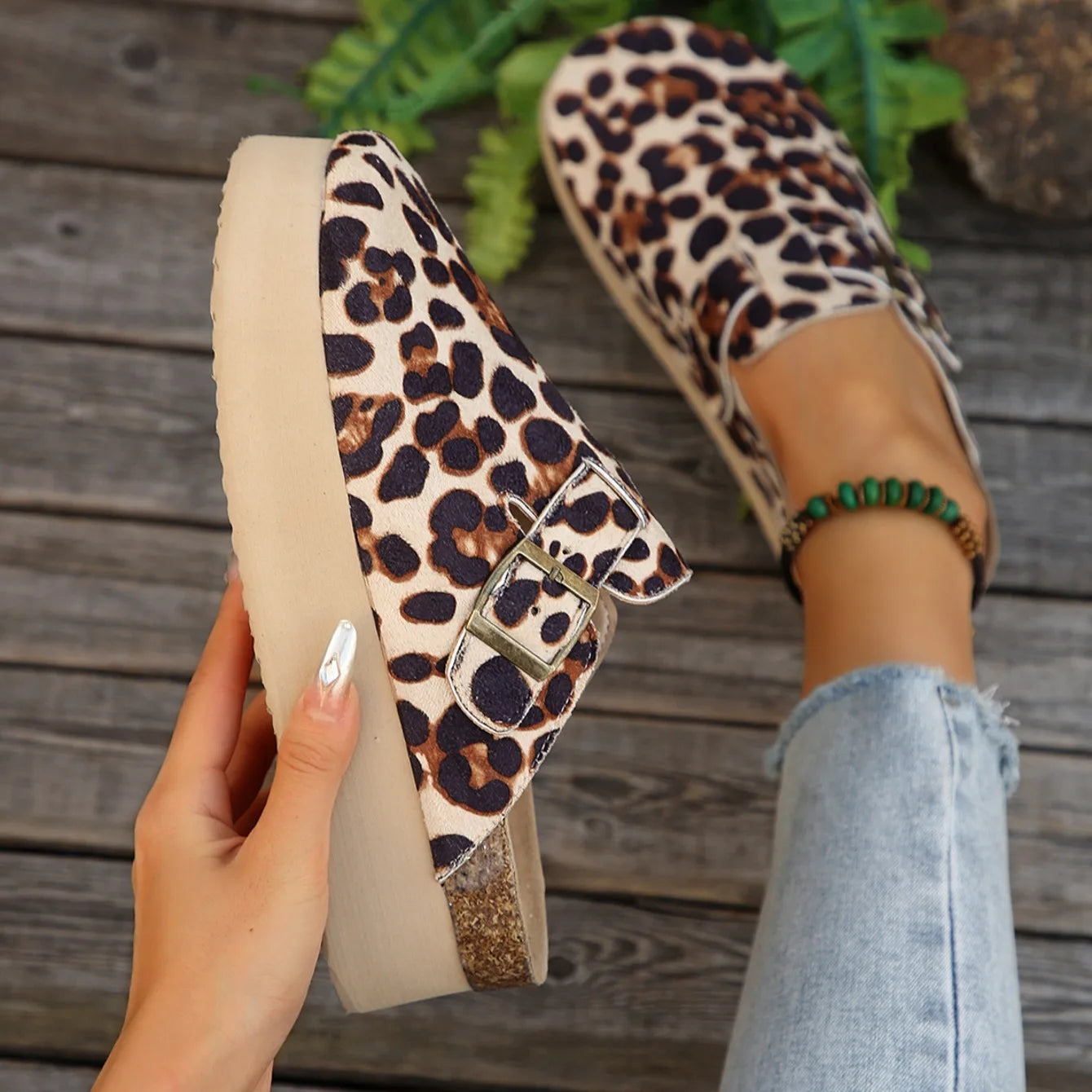 Platform Clogs with Buckle