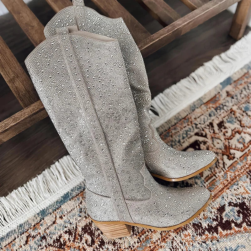 Sparkly Rhinestone Boots