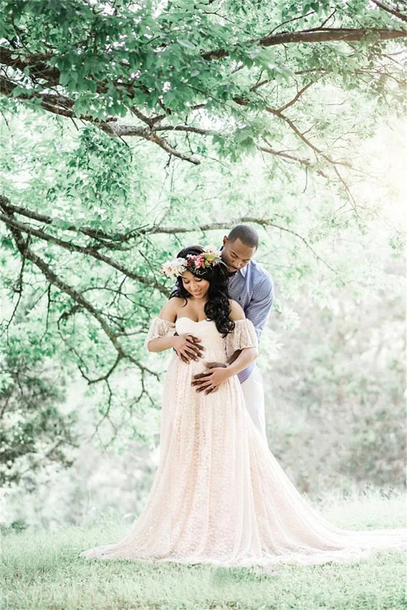 Lace Maternity Gown