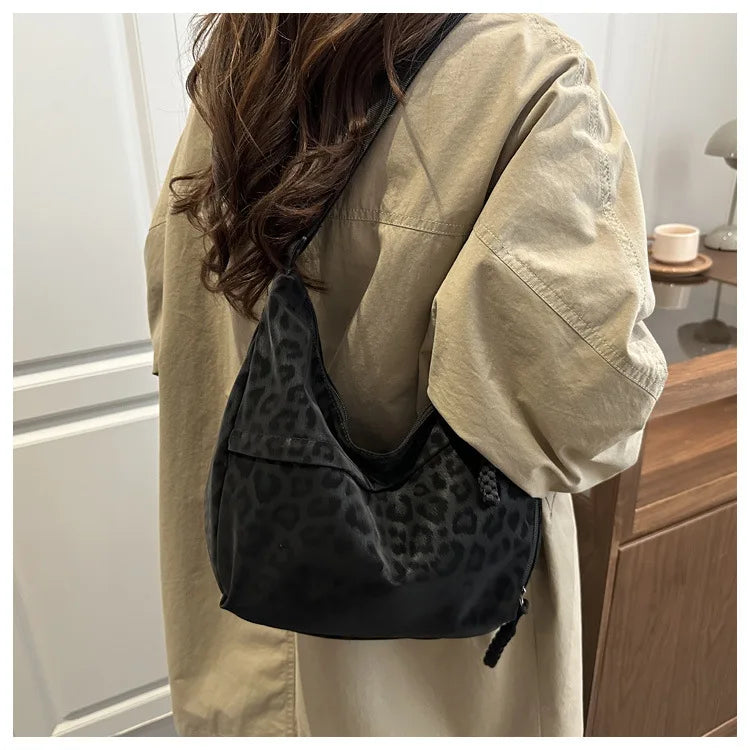 Leopard Soft Leather Handbag