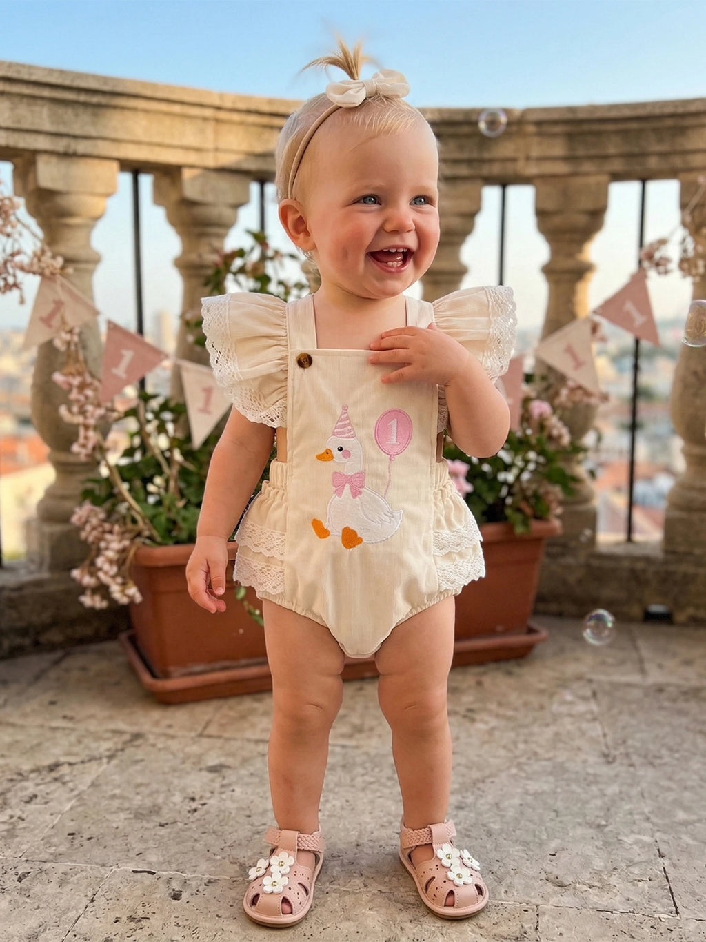 Birthday Romper&Headband