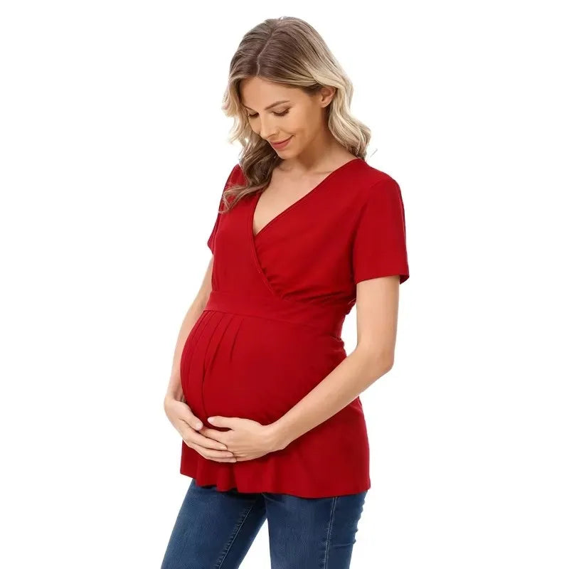 Maternity/Nursing V-Neck Top