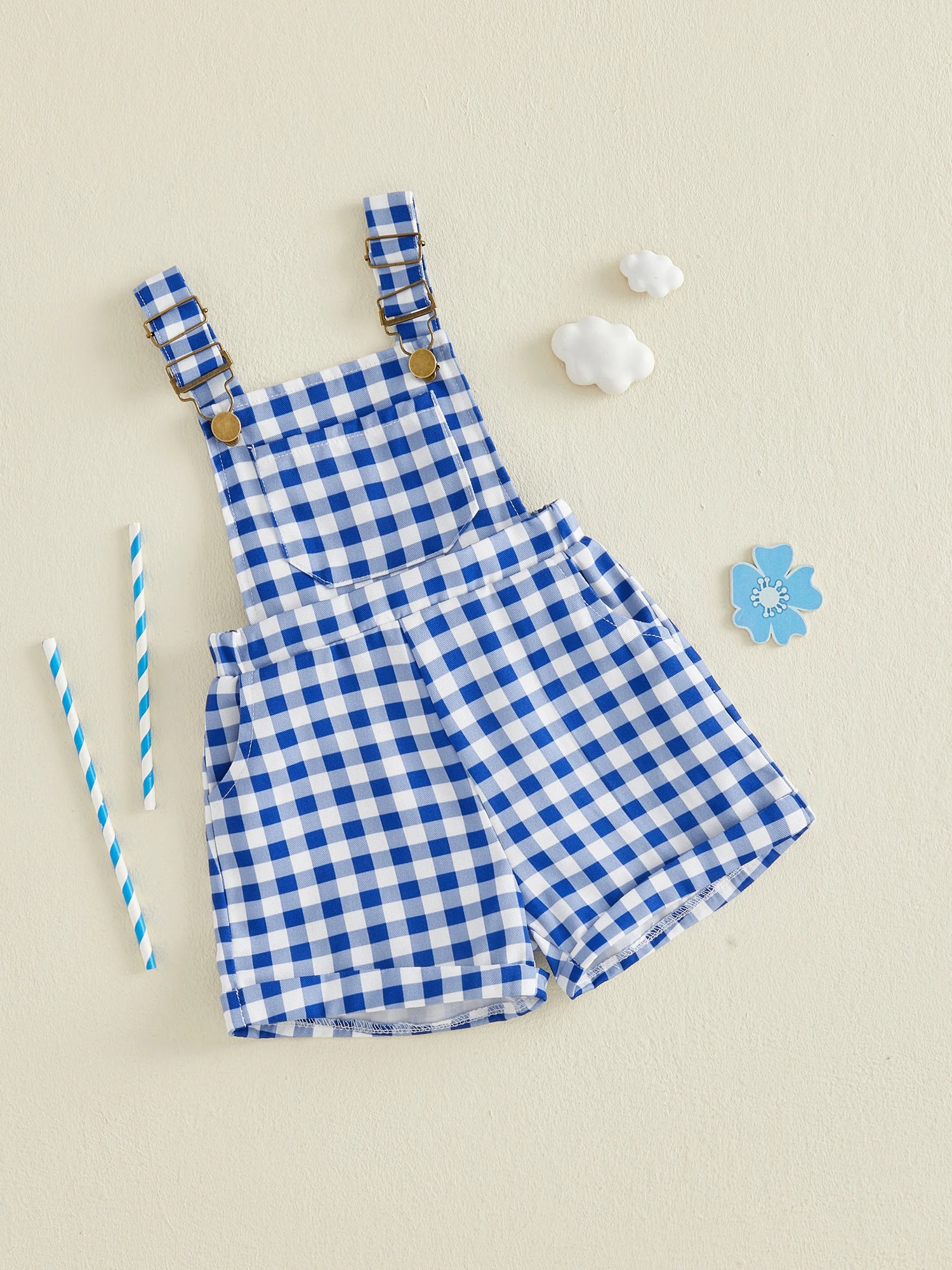 Plaid Overalls