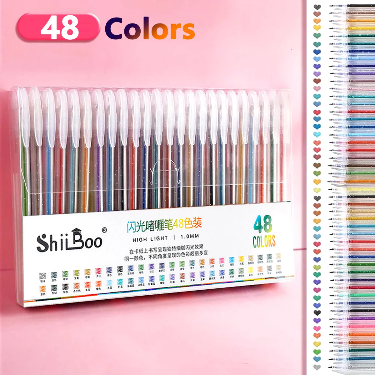 60 Colors Glitter Gel Pen 1.0mm