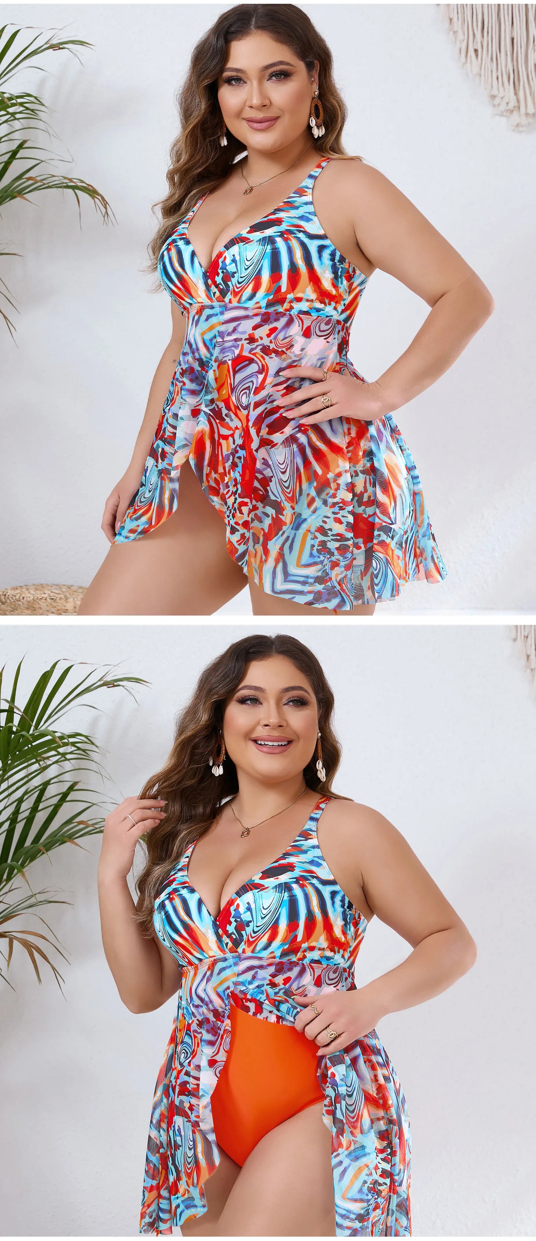 Swim Dress with Slit