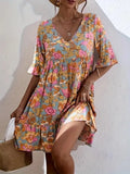 Floral Ruffle Hem Dress