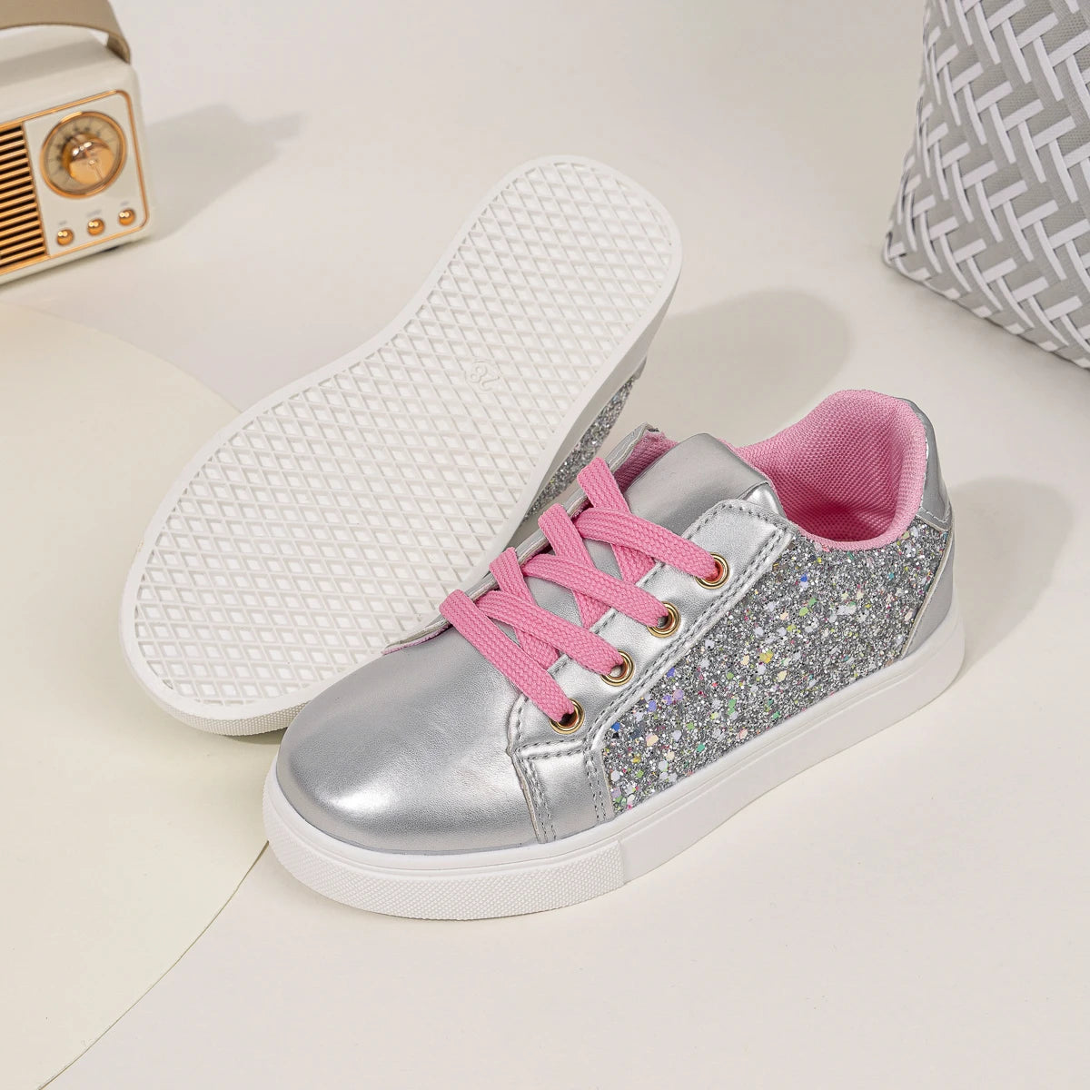 Girls Glitter Sneakers
