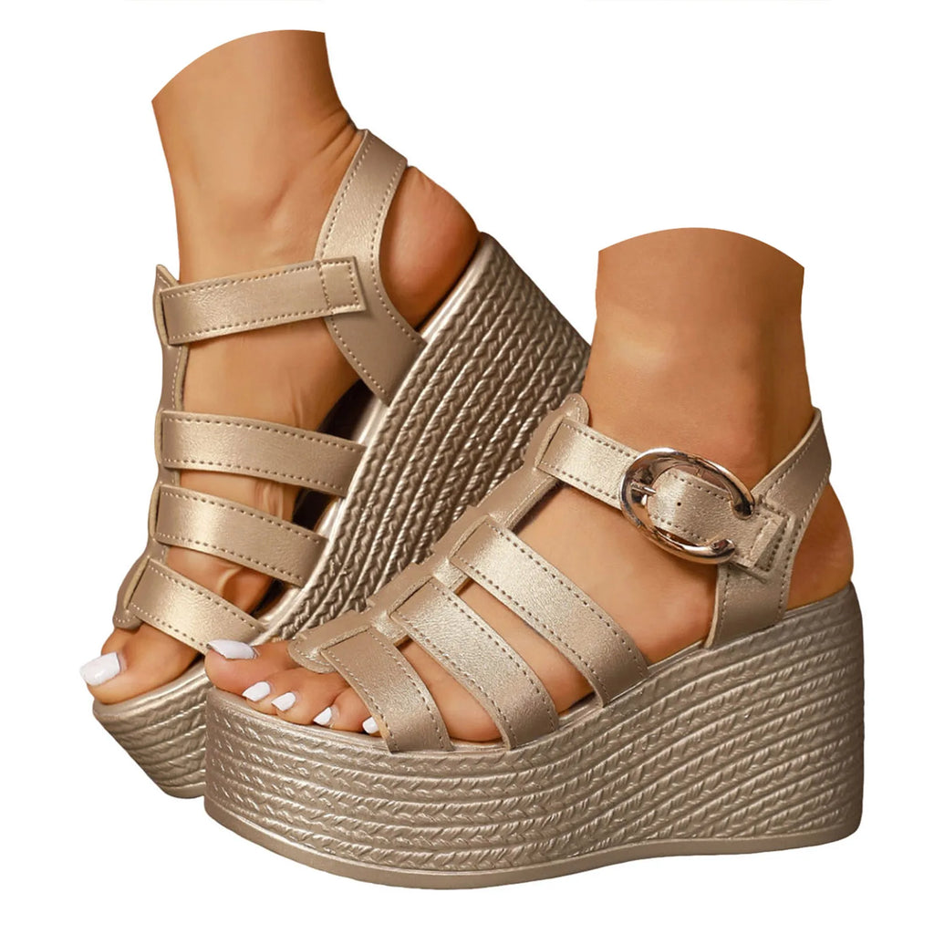 Strappy Wedge Sandals