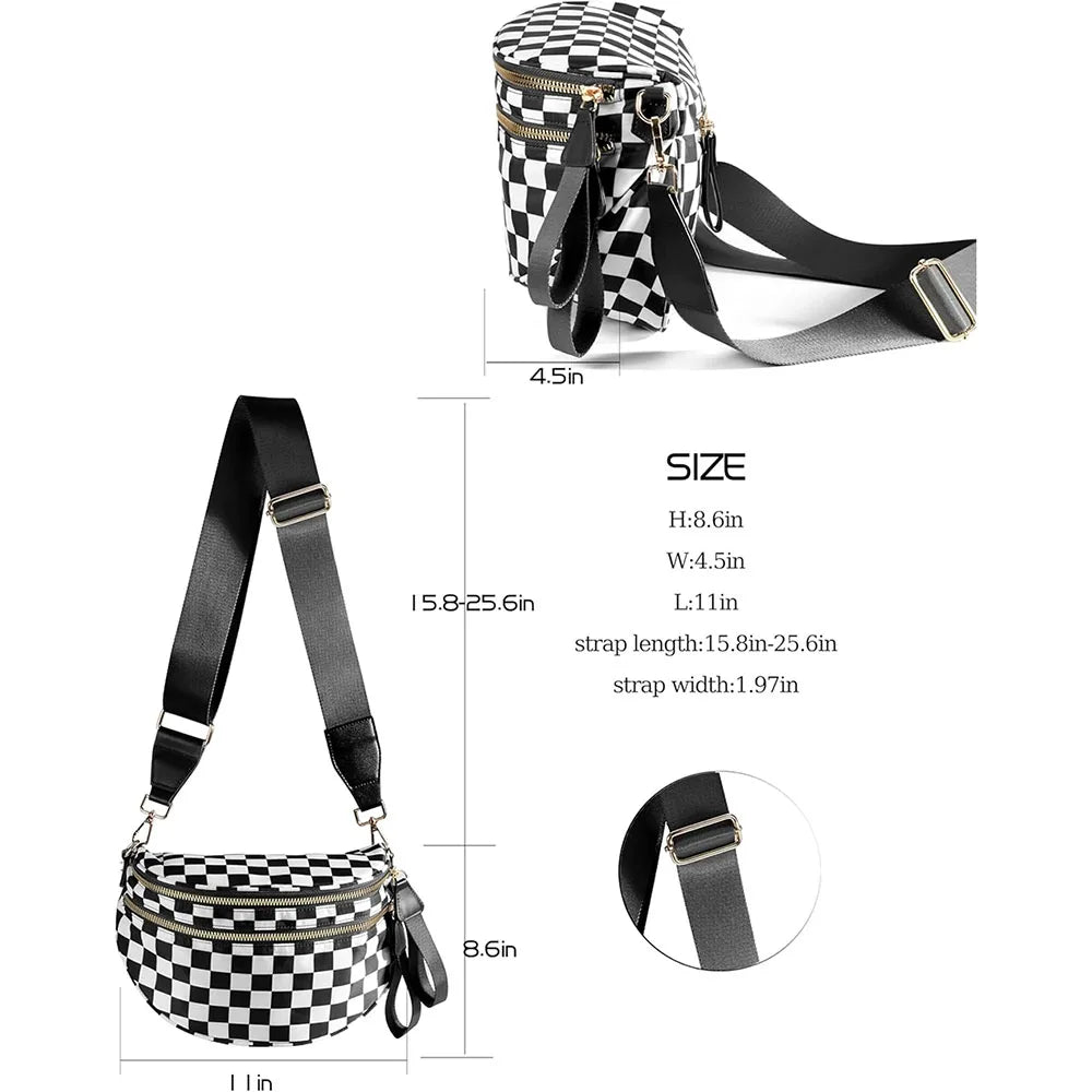 Checkered Crossbody Bag
