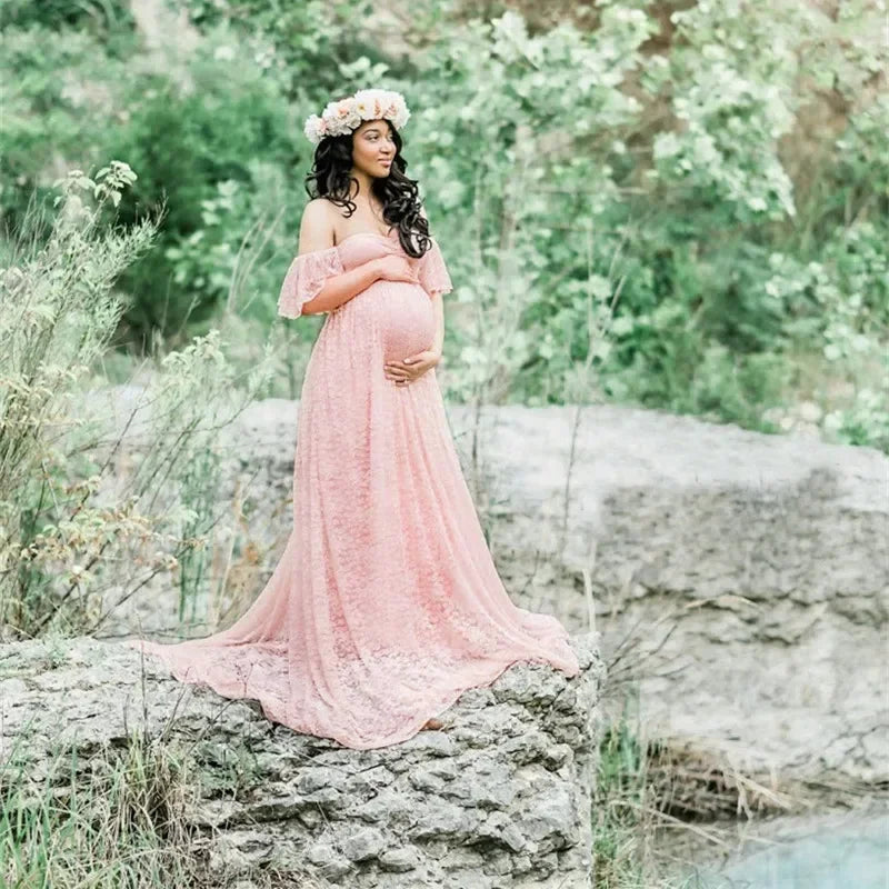 Lace Maternity Gown