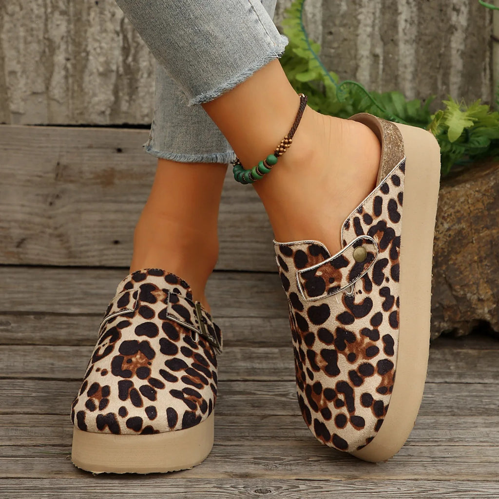 Platform Clogs with Buckle