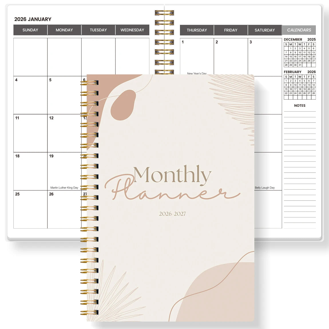 Jan 2026 to Dec 2027 A5 Weekly & Monthly Planner