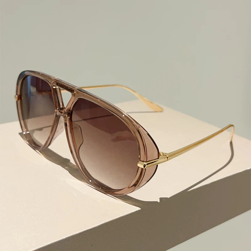 Thick Frame Aviator Sunglasses